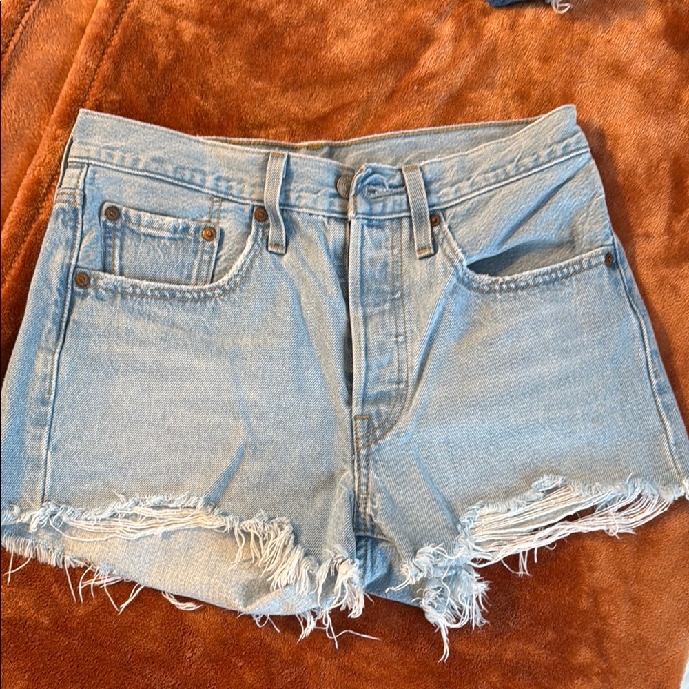 Levi's Blue Jean Shorts Vintage Distressed Style